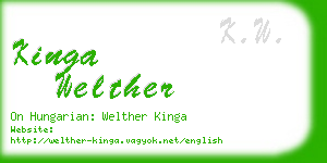 kinga welther business card